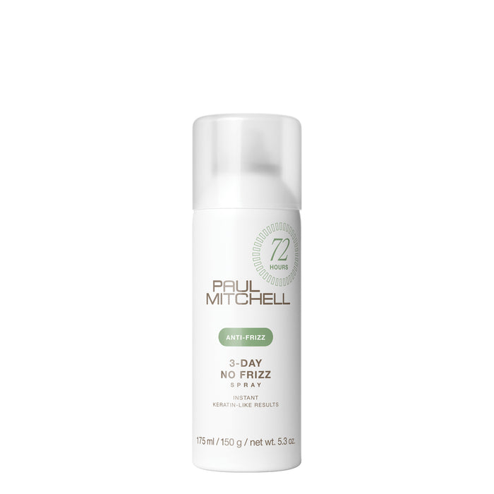 Paul Mitchell 3-Day No Frizz Spray delivers long-lasting frizz control for 72 hours.