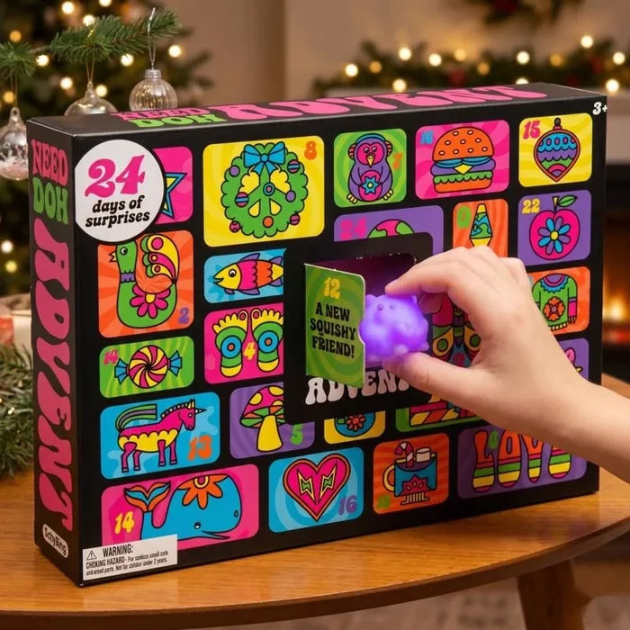 Advent Calendar Fidget Cube & Squishy Toy Set — 24 Days of Holiday Surprises
