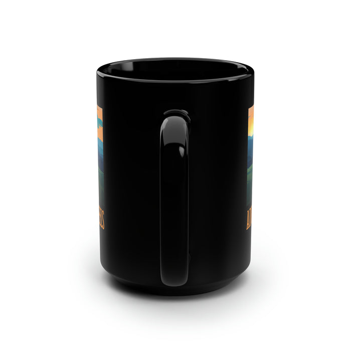 Adventure on Wheels - Black Mug, 15oz