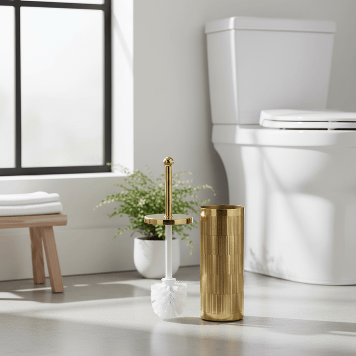 Allegra Gold Finish Aluminium Toilet Brush