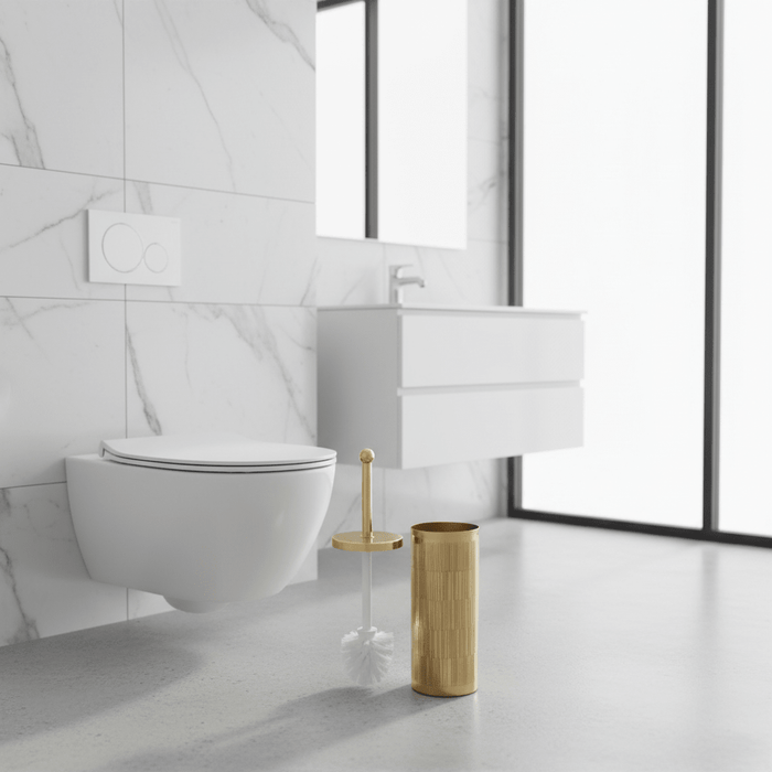 Allegra Gold Finish Aluminium Toilet Brush