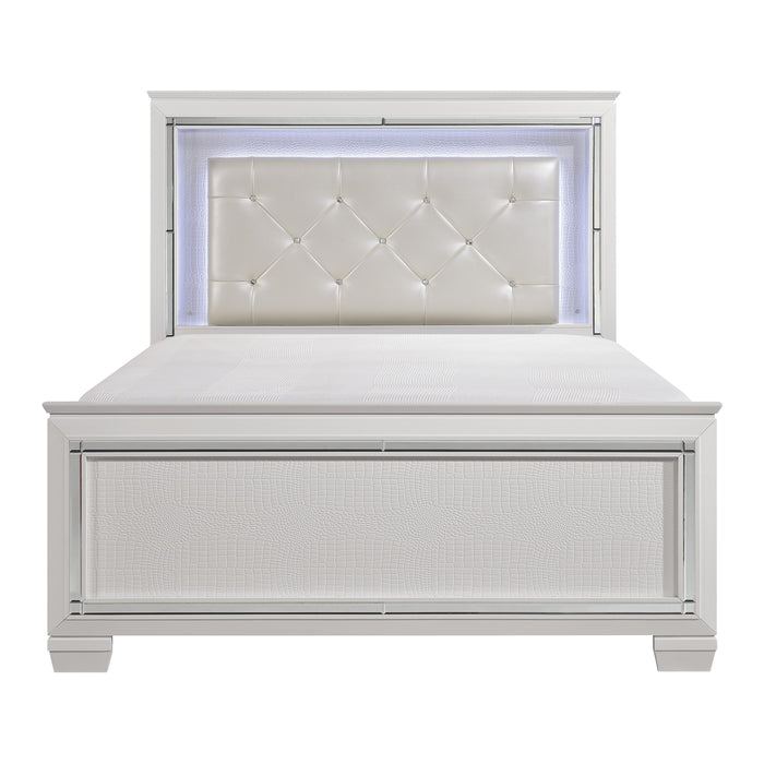 Queen Bed / White