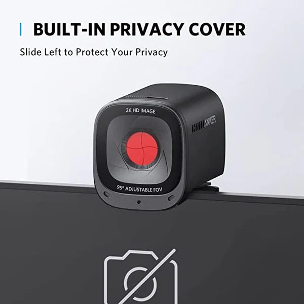 Anker PowerConf C200 2K Webcam | AI-Noise Canceling Mics