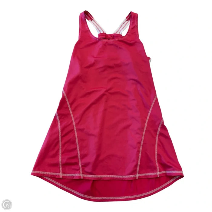 Athletic Tank Top By Clothes Mentor In Pink & White, Size: L