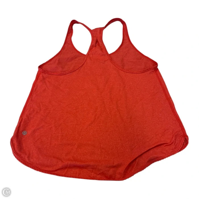Athletic Tank Top By Lululemon In Orange, Size: S