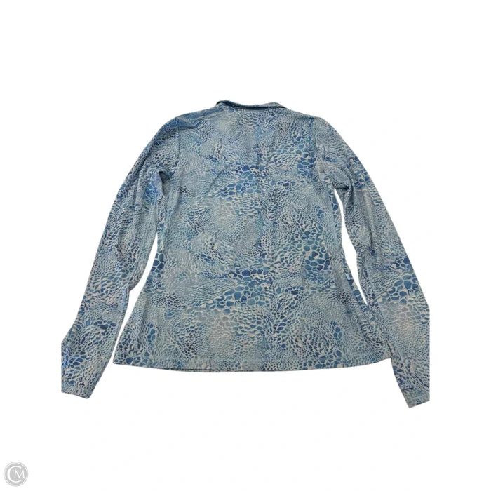 Athletic Top Long Sleeve Collar By Calia In Blue, Size: S