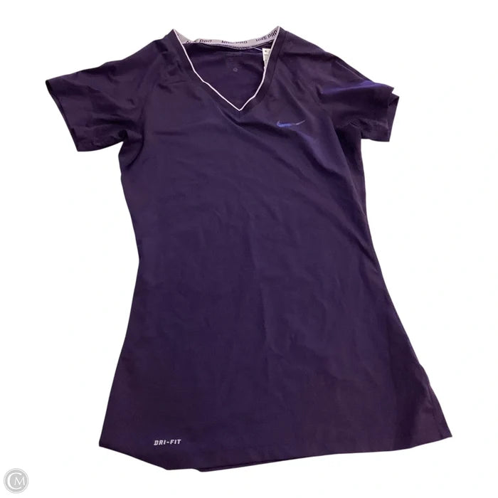 Athletic Top Short Sleeve By Nike Apparel In Navy, Size: S