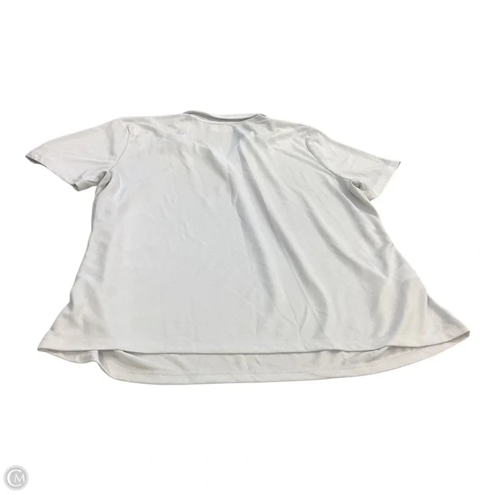 Athletic Top Short Sleeve By Clothes Mentor In White, Size: Xxl