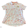 Athletic Top Short Sleeve By Puma In Pink & White, Size: M