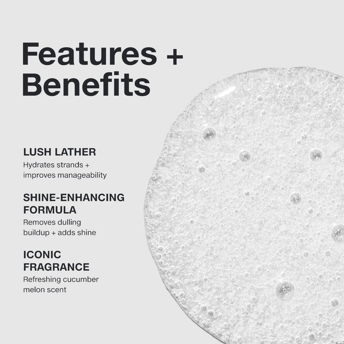 Awapuhi Shampoo smear image with features & benefits infographic
