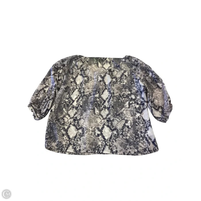 Blouse 3/4 Sleeve By Loft In Animal Print, Size: Mp