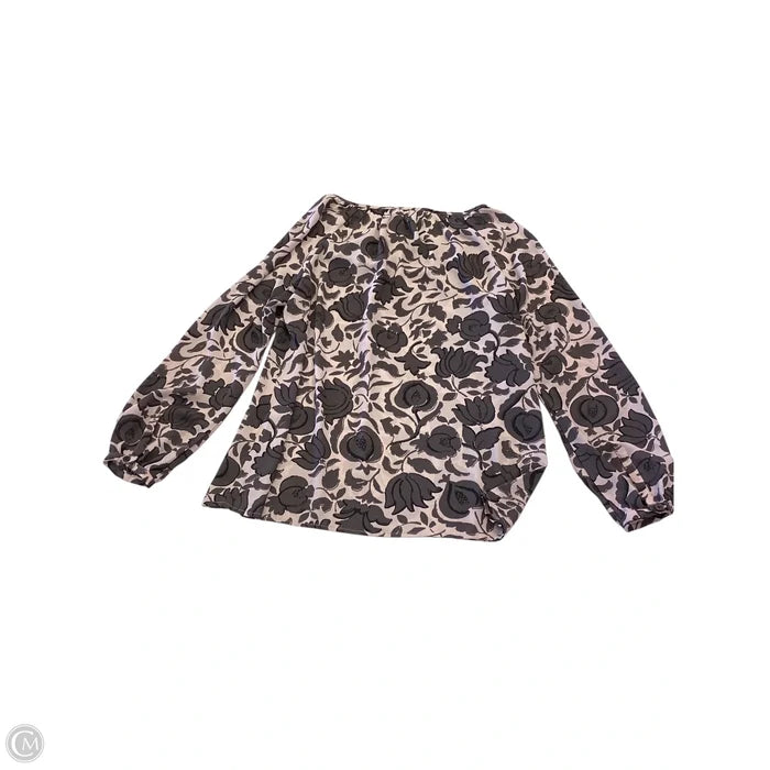 Blouse Long Sleeve By Loft In Floral Print, Size: Sp
