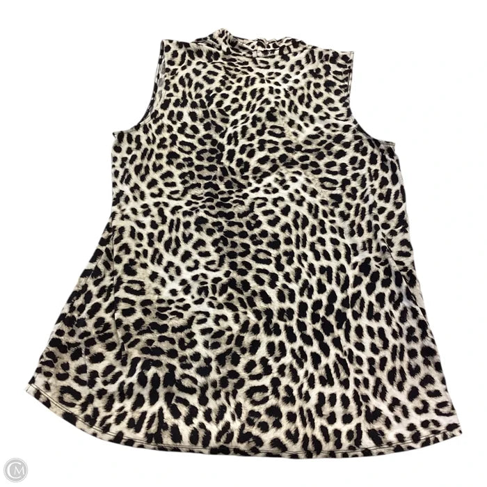 Blouse Sleeveless By Vince Camuto In Animal Print, Size: L
