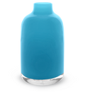 blue opaque bloomette, opaque blue hand-blown glass flower bud vase.