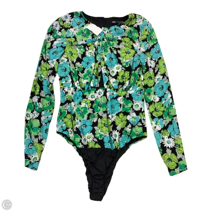 Bodysuit By Zara In Floral Print, Size: S