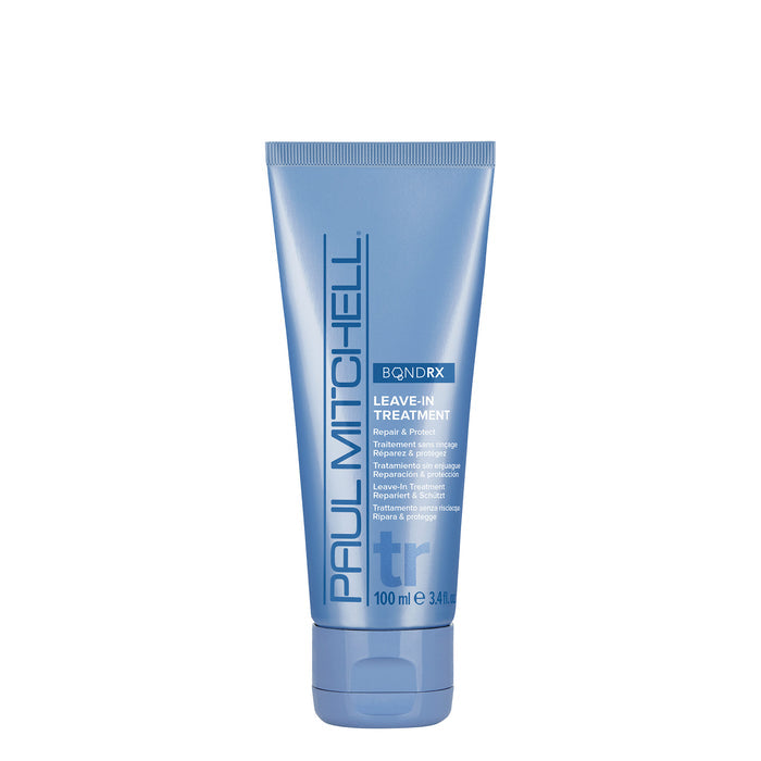 A tube of Bond Rx Leave-In Treatment on a white background