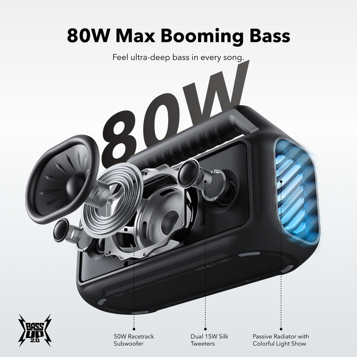 Boom 2 Bluetooth Speaker for Bass (Refurbished)
