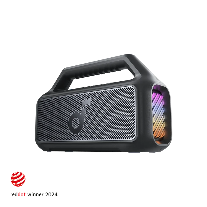 soundcore portable outdoor speaker with RGB lights and Red Dot winner 2024