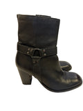 Boots Ankle Heels By Clothes Mentor In Black, Size: 7