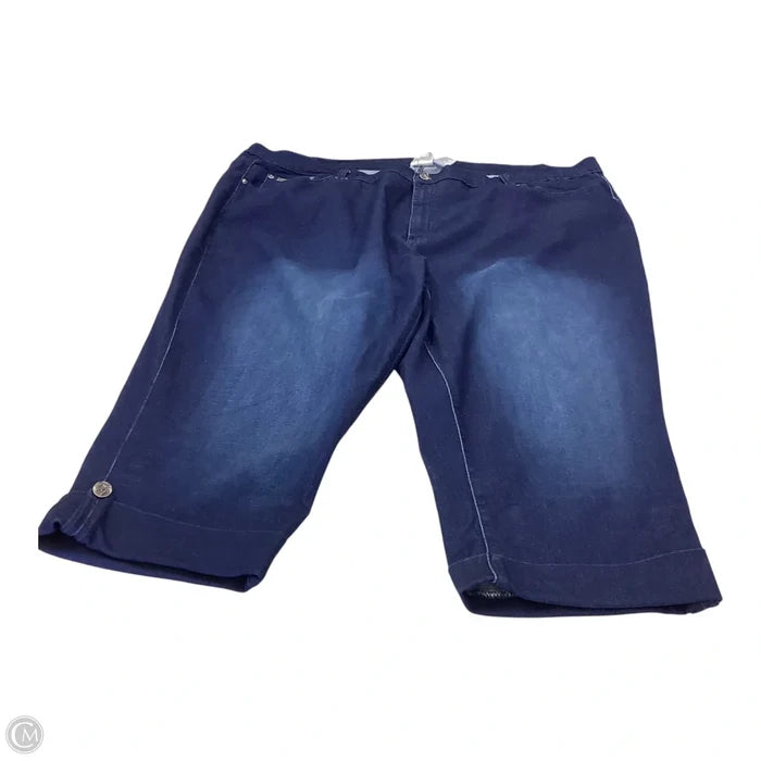 Capris By Diane Gilman In Blue Denim, Size: 24