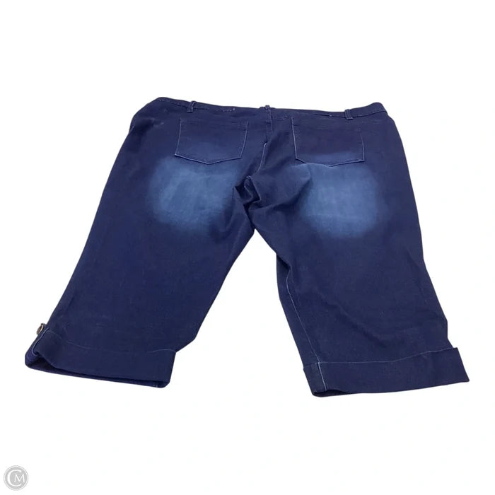Capris By Diane Gilman In Blue Denim, Size: 24