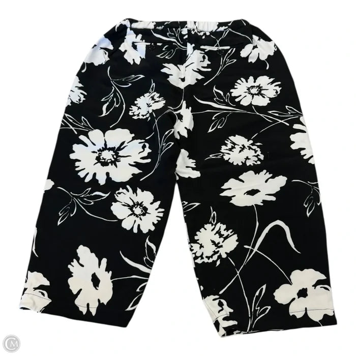 Capris Designer By Michael Kors In Black & White, Size: 0