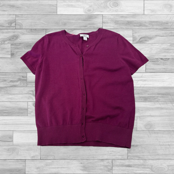 Cardigan By Loft In Purple, Size: Petite Large