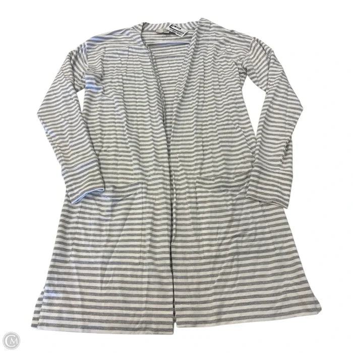 Cardigan By Loft In Striped Pattern, Size: M