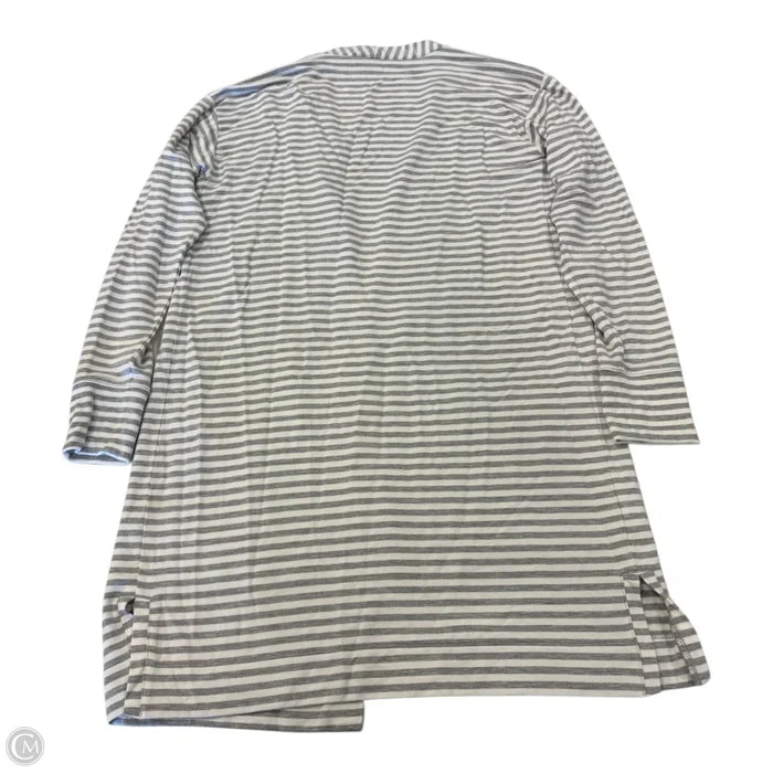 Cardigan By Loft In Striped Pattern, Size: M