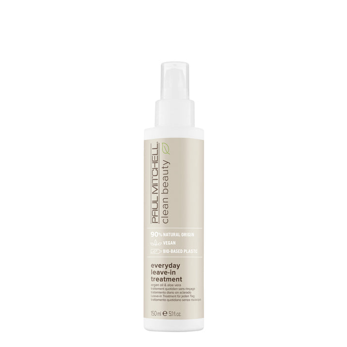 A bottle of Paul Mitchell Clean Beauty Everyday Leave-In Treatment on a white background