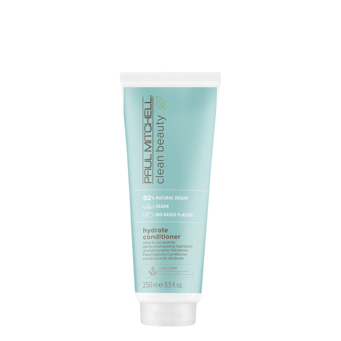 A tube of Paul Mitchell Clean Beauty Hydrate Conditioner on a white background