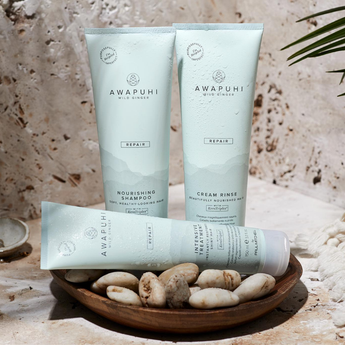 Artistic image of Awapuhi Wild Ginger Repair Collection in a lifestyle setting