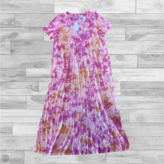 Dress Casual Maxi By Logo In Orange & Pink, Size: L