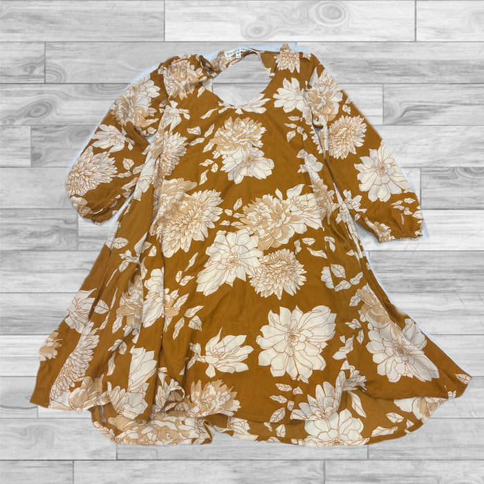 Dress Casual Midi By Clothes Mentor In Yellow, Size: Xs