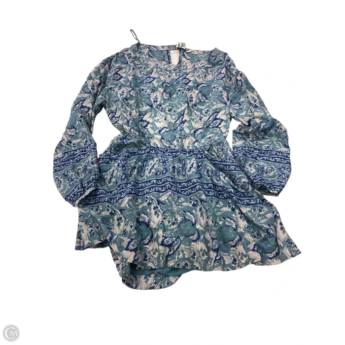 Dress Casual Short By Free People In Blue & Cream, Size: L