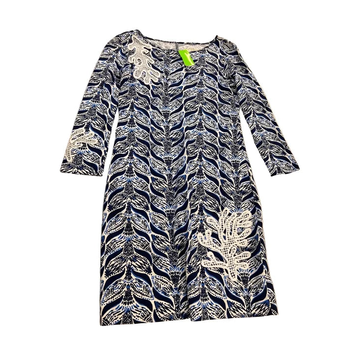 Dress Designer By Lilly Pulitzer In Blue & White, Size: Xxs