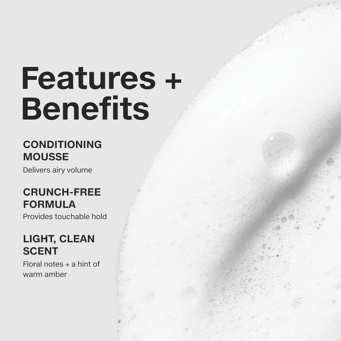 Paul Mitchell Extra-Body Whip: crunch-free mouse delivers airy volume with touchable hold and a light, clean scent.