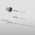 Gessi Thermostatic High-Capacity Mixer Rough - RI43142 Showers GESSI Cromo