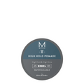 Pomade container with branding on a white background