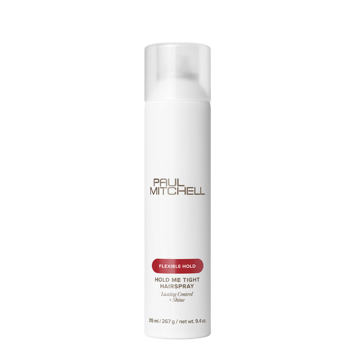 Paul Mitchell Hold Me Tight Hairspray is a quick-drying hairspray that boosts shine and secures any style with lasting hold.