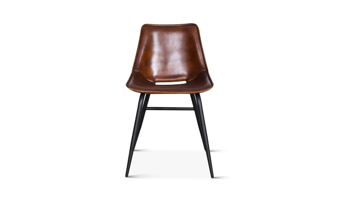 HTD Essex Stanley Leather Upholstered Armless Dining Chair