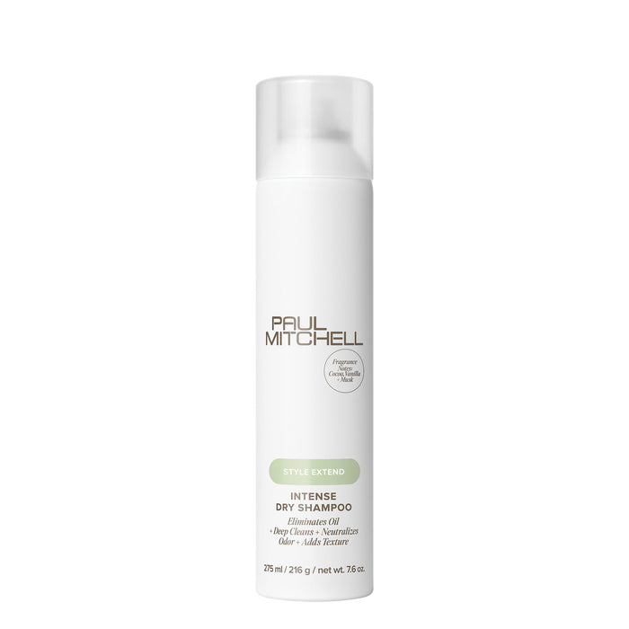 Paul Mitchell Intense Dry Shampoo is a powerful dry shampoo that instantly absorbs oil at the roots for a deep clean feeling.