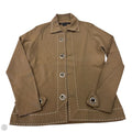 Jacket Shirt By Michelle Nicole In Brown & Cream, Size: S