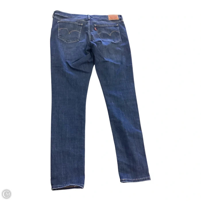Jeans Skinny By Levis In Blue Denim, Size: 14