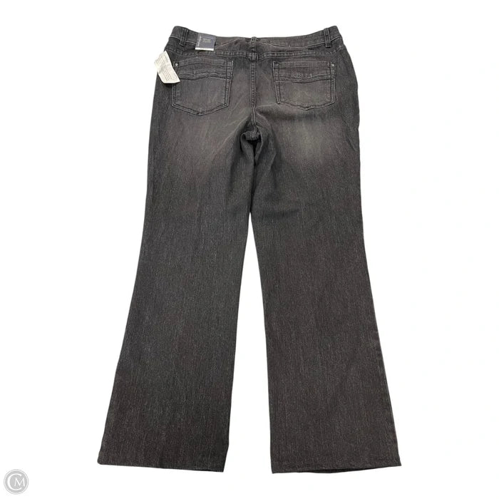 Jeans Straight By Christopher And Banks In Grey Denim, Size: 14