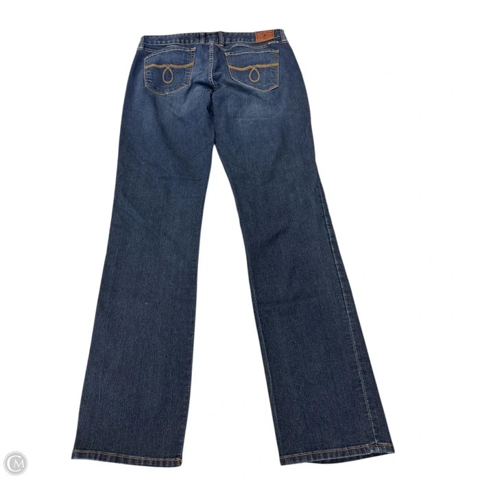 Jeans Straight By Lucky Brand In Blue Denim, Size: 14l