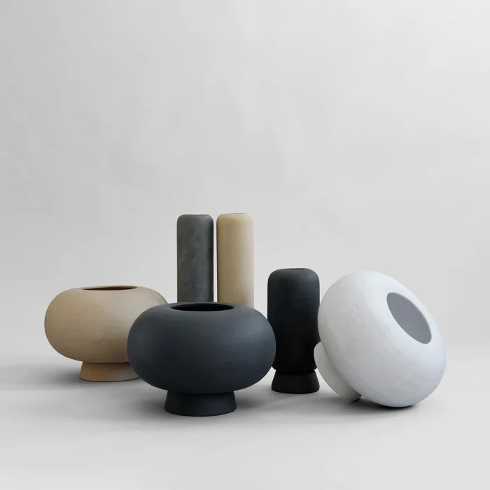 Kabin Vase, Fat - Bone White Vases 101 Copenhagen
