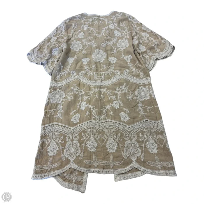 Kimono By Solitaire In Tan & White, Size: M