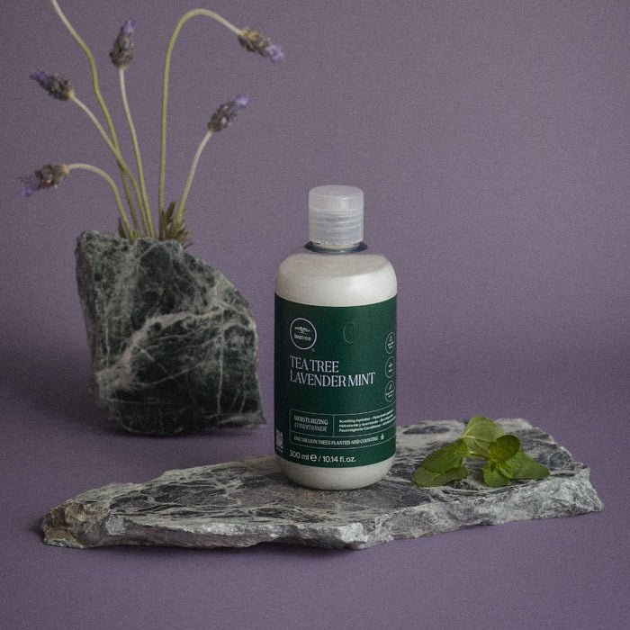 Lavender Mint Moisturizing Conditioner in a artistic setting