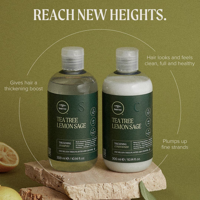 Tea Tree Lemon Sage Shampoo & Conditioner infographic